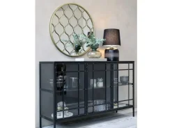 New Chic Antique - Lampe i smoked glas med slibninger - Ø25,5
