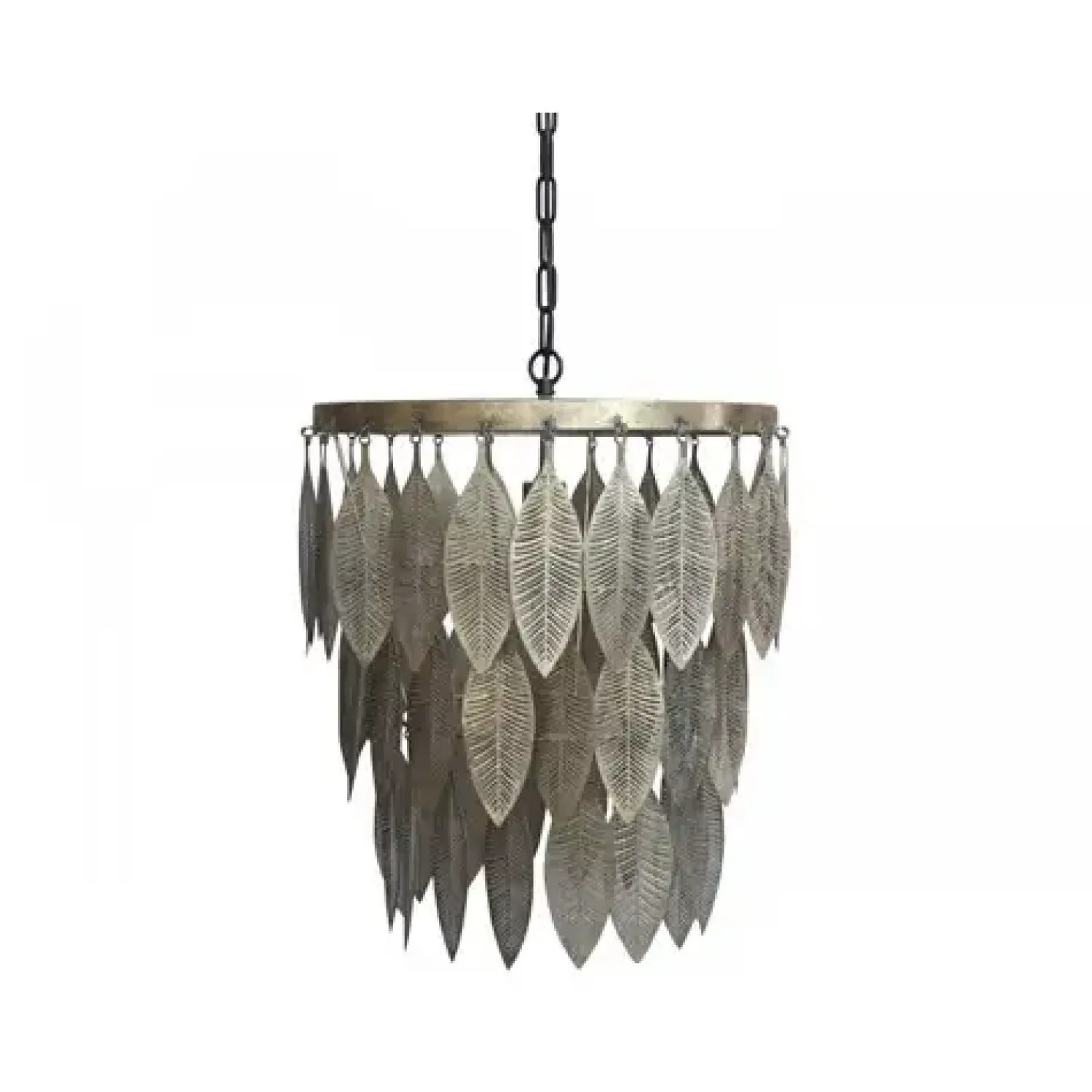 Outlet Chic Antique - Lampe med metal dekoration - antique messing - Ø47