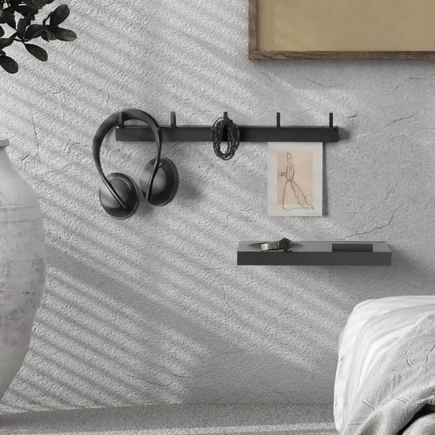 New ChiCura Copenhagen - Tabula Rack - knagerække - 45 cm - sort asketræ