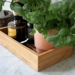 Online Cinas - Opbevaringsbakke, teak
