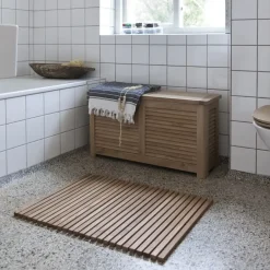 Online Cinas - Opbevaringsbænk, Teak, 90x30x48 cm