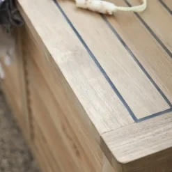 Online Cinas - Opbevaringsbænk, Teak, 90x30x48 cm