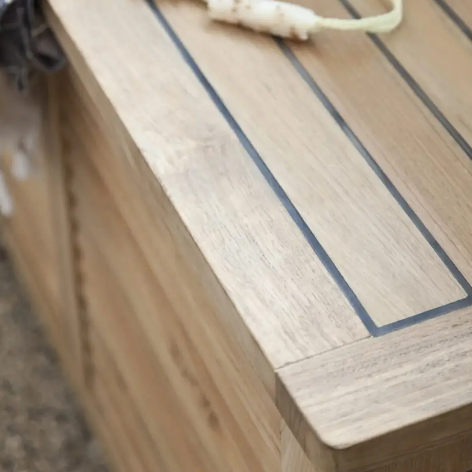 Online Cinas - Opbevaringsbænk, Teak, 90x30x48 cm