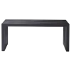 New Cinas - Rib bænk 104x35cm mahogni mat sort