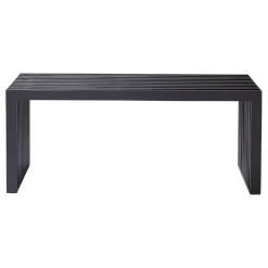 New Cinas - Rib bænk 104x35cm mahogni mat sort