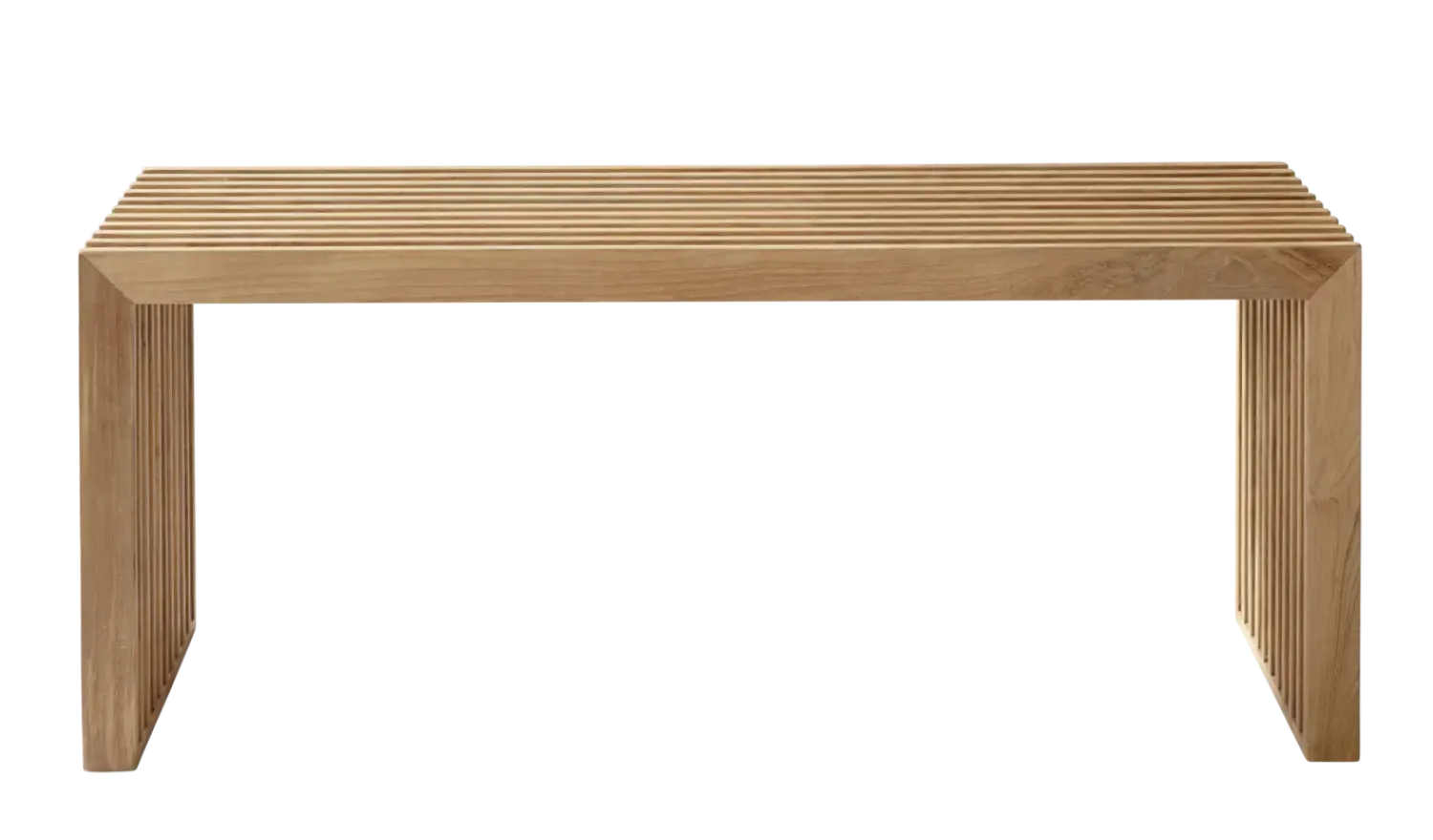 Cinas - Rib bænk 104x35cm teak
