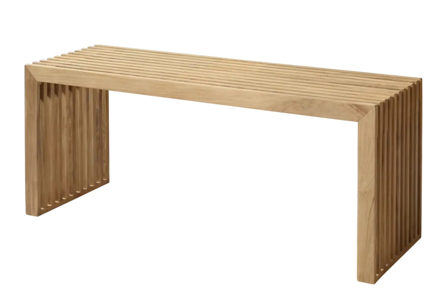 Cinas - Rib bænk 104x35cm teak