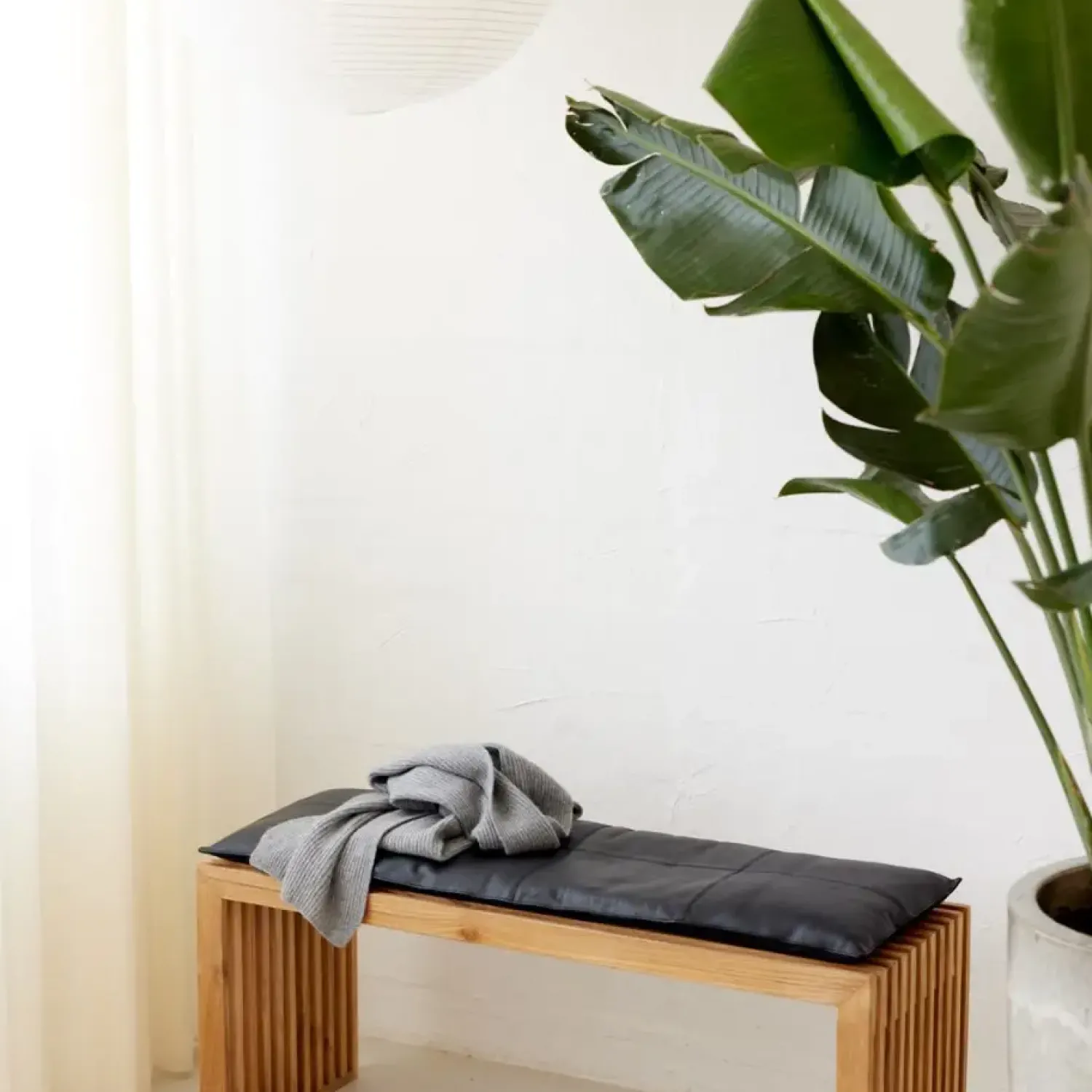 Cinas - Rib bænk 104x35cm teak