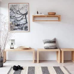 Clearance Cinas - Stor garderobehylde i vertikalt karboniseret bambus