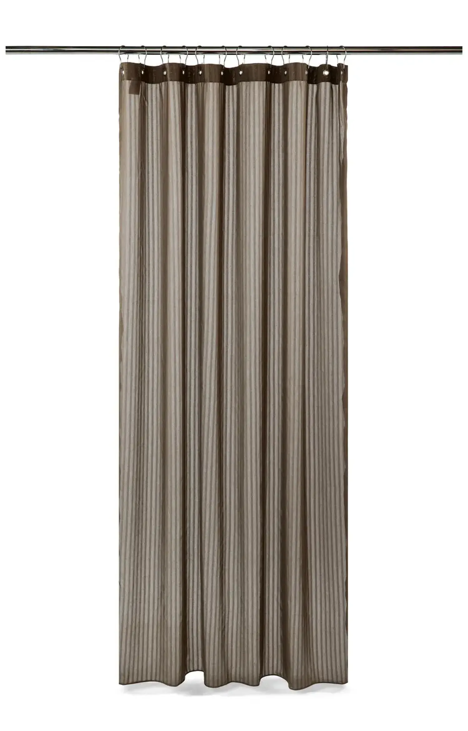 Best Compliments - Badeforhæng - Lines shower curtain w/eyelets 220 cm - Brun