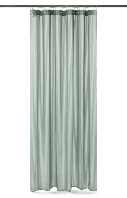 Sale Compliments - Badeforhæng - Lines shower curtain w/eyelets 200 cm - Støvet grøn