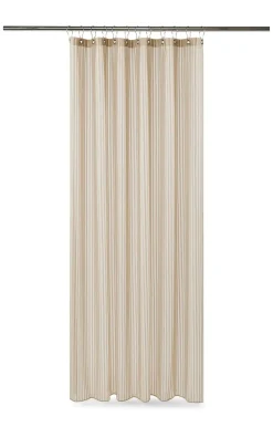 Hot Compliments - Badeforhæng - Lines shower curtain w/eyelets 200 cm - Linen