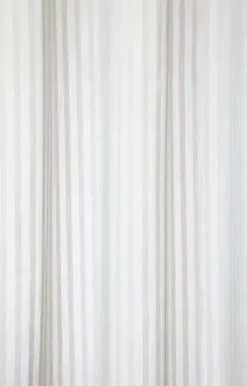 Hot Compliments - Badeforhæng - Lines shower curtain w/eyelets 220 cm - Lys grå