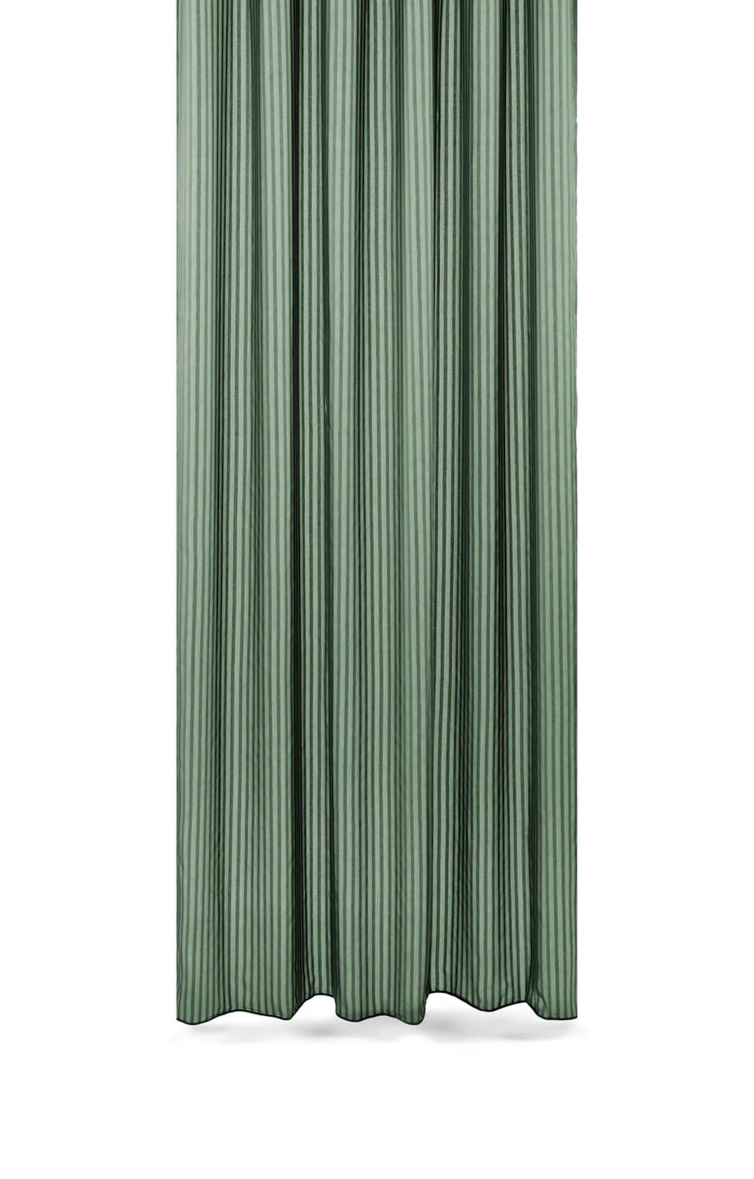 Compliments - Badeforhæng - Lines shower curtain w/tape 220 cm - Skovgrøn