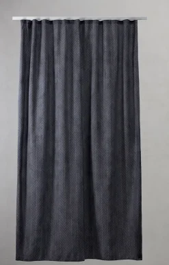 Online Compliments - Badeforhæng - Pine shower curtain w/tape 200 cm - Mørk grå