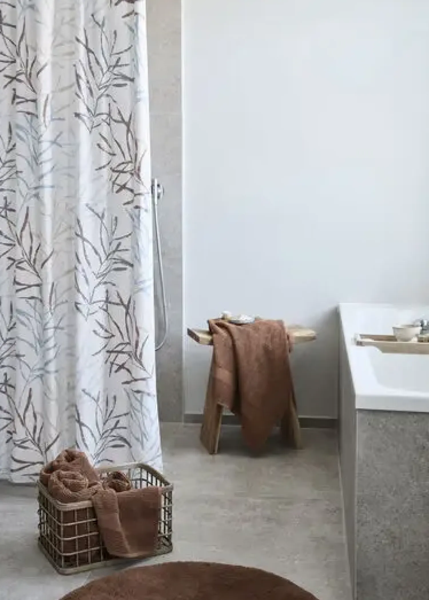 Clearance Compliments - Bademåtte - Loop Bath Mat dia. 75 cm - Ler
