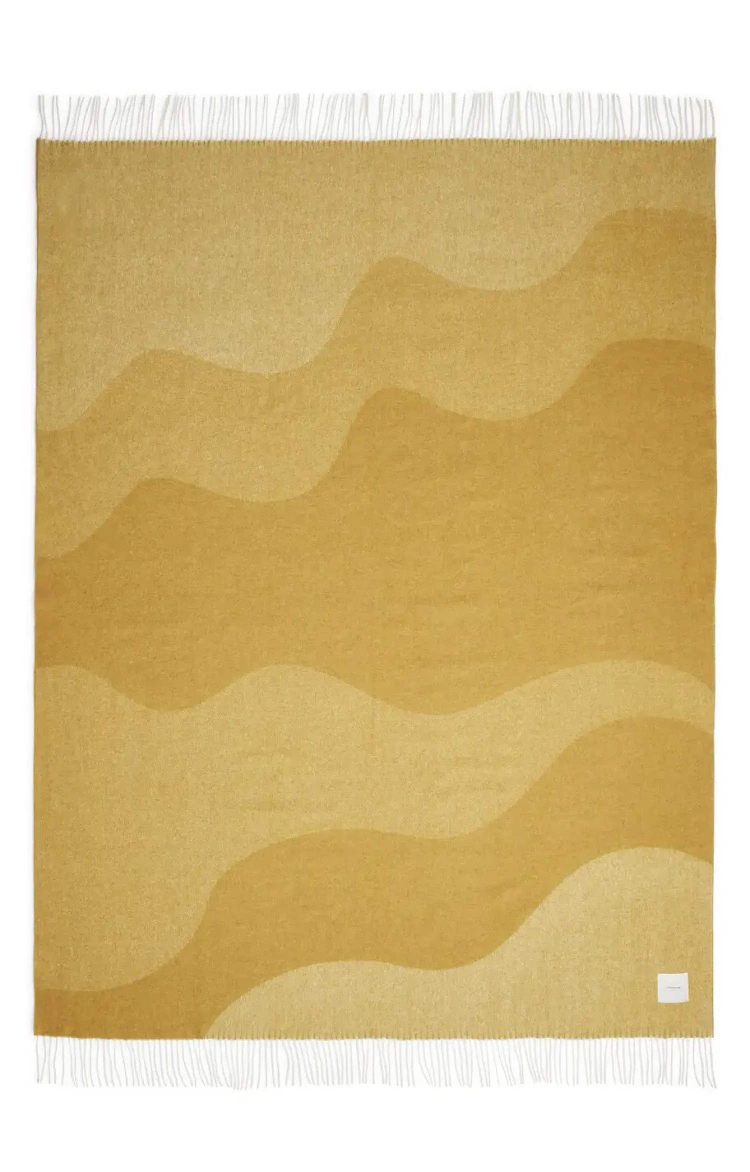 Outlet Compliments - Plaid - Waves Throw - 140x200 cm - Mustard
