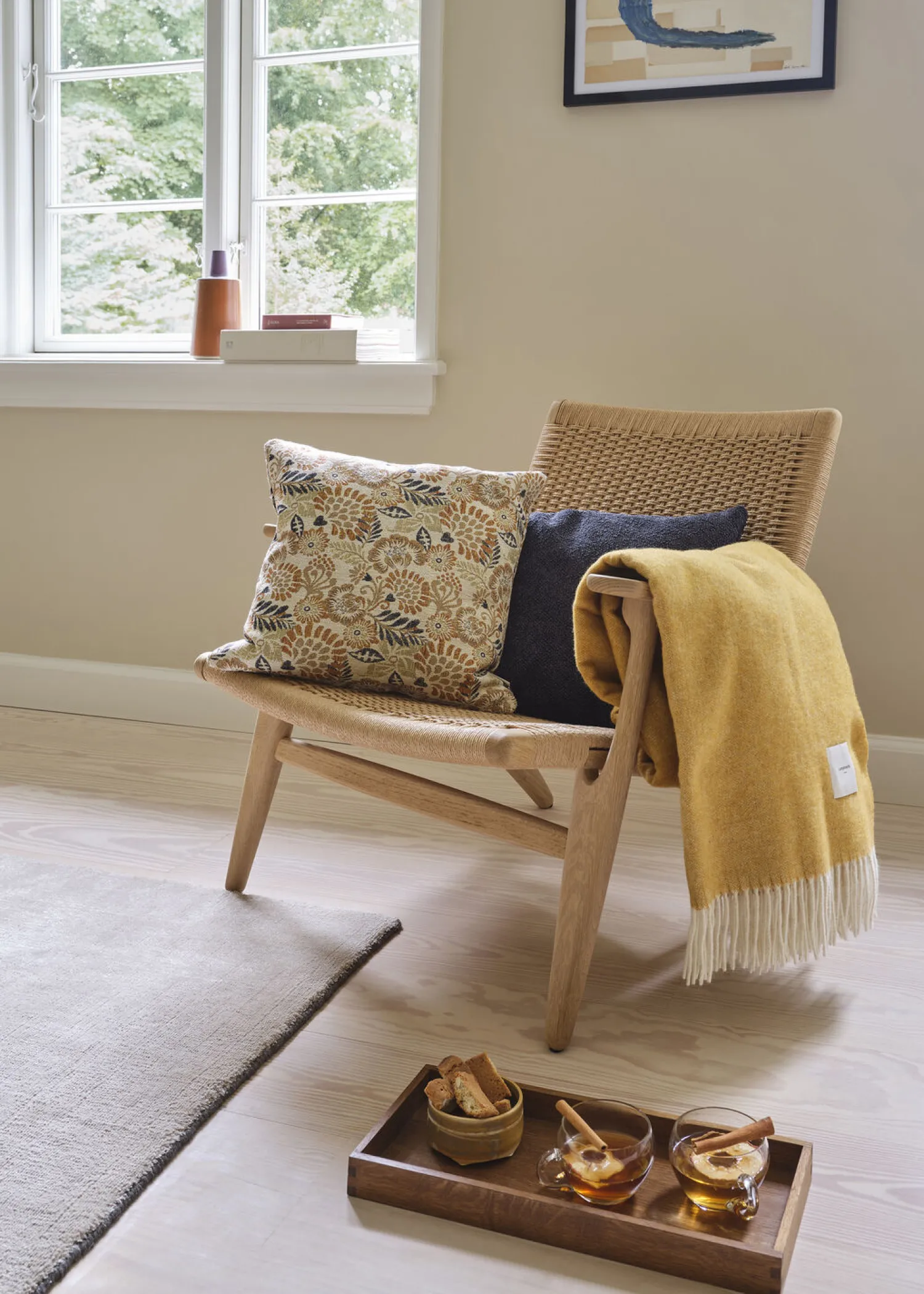 Outlet Compliments - Plaid - Waves Throw - 140x200 cm - Mustard
