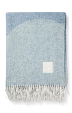 Clearance Compliments - Plaid - Waves Throw - 140x200 cm - Mineral blue