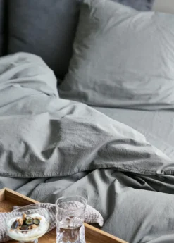 Sale Compliments - Sengetøj - Stone Bed Linen 200x200/60x63 (2) cm - Mørk grå