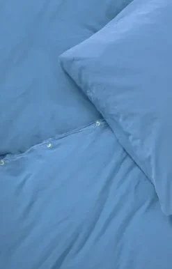 New Compliments - Sengetøj - Stone Bed Linen 140x200/60x63 cm - Ocean blue