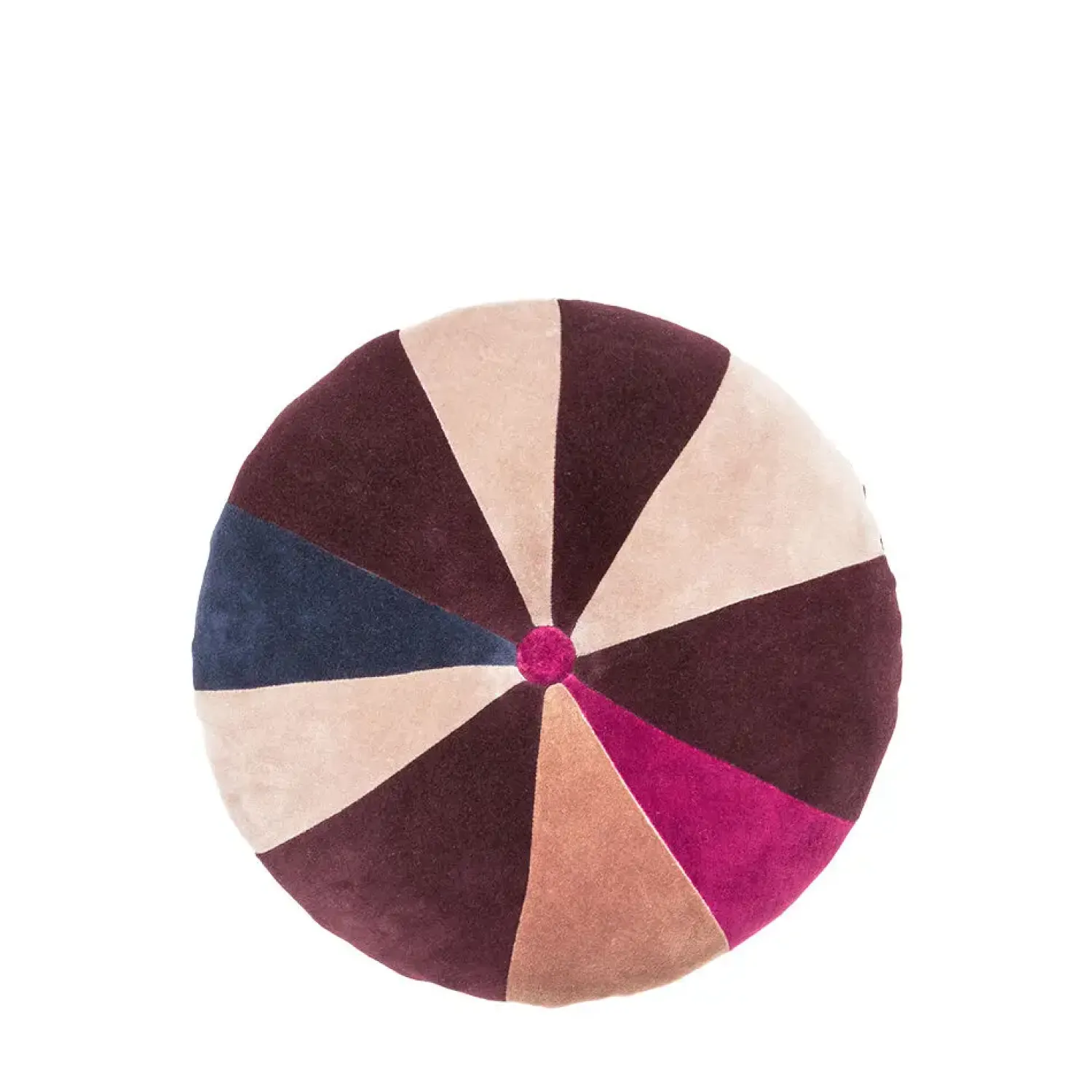 Clearance Cozy Living - Rosie Patchwork Velvet Pude - VINTAGE ROSE, PINOT - Ø 40 cm