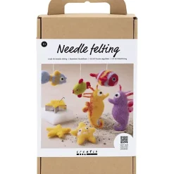Hot Creativ Company - DIY Kit Nålefiltning, Dyr i vandet, 1 pakke
