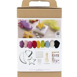 Hot Creativ Company - DIY Kit Nålefiltning, Dyr i vandet, 1 pakke