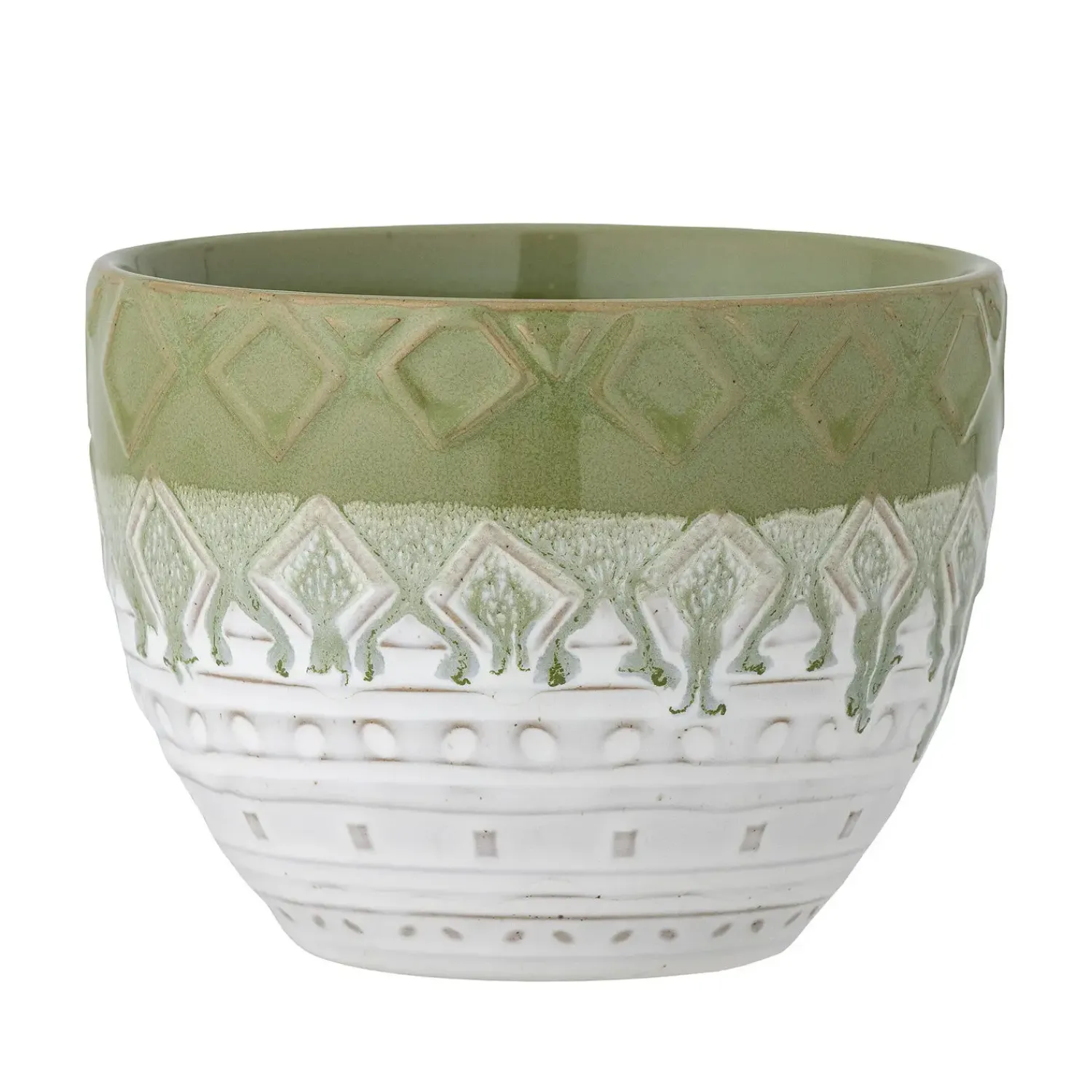 Clearance Creative Collection - Basel Urtepotteskjuler, Grøn, Stentøj