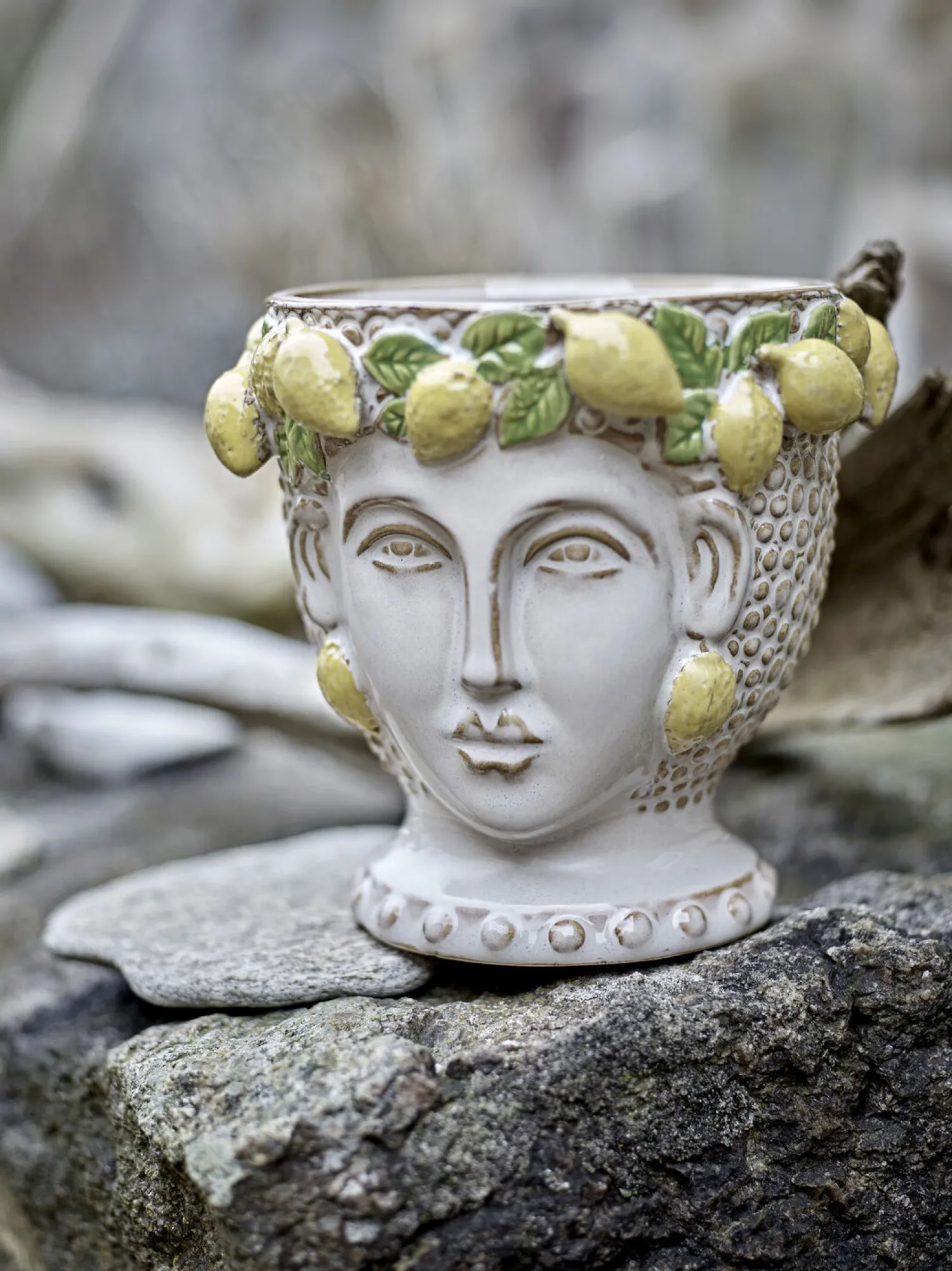 Creative Collection - Limone Urtepotteskjuler, Gul, Stentøj