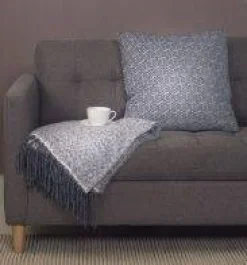 Online Croy Throw - Plaid - Blue Mirage