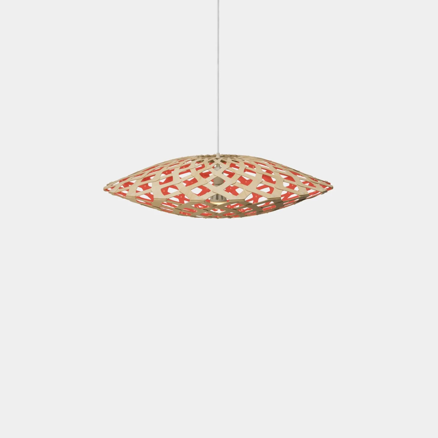 Hot David Trubridge - Flax Pendel - Red, 80 cm