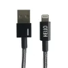 Best Design Letters - IPhone oplader kabel - "I" - Sort/Hvid