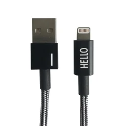 Best Design Letters - IPhone oplader kabel - "I" - Sort/Hvid