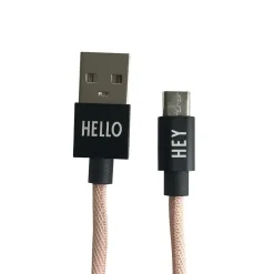 Sale Design Letters - Oplader kabel - Micro USB - Nude