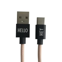 Sale Design Letters - Oplader kabel - USBC - Nude
