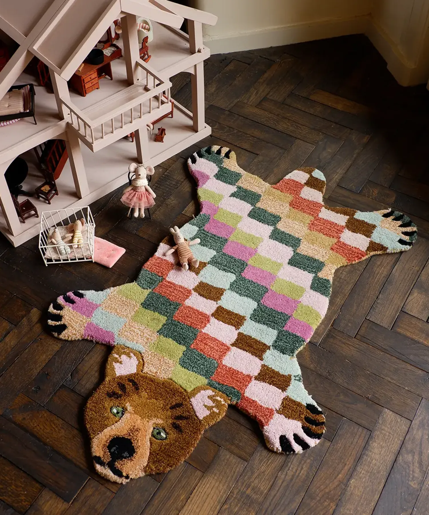 Hot Doing Goods - Gulvtæppe - Bjørn - Archie Check - Small - 92 x 62 cm