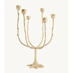 Clearance Doing Goods - Lysestage - 6 armet lysestage - Misty Multi - Messing/Brass
