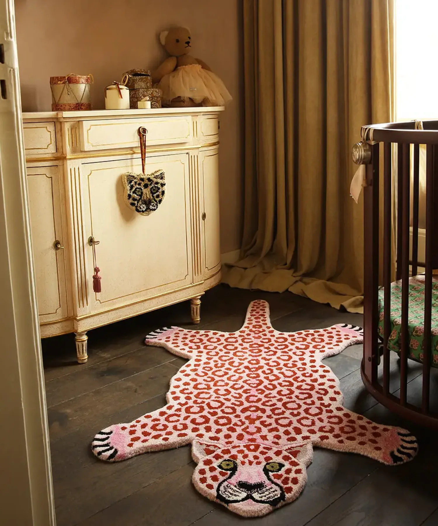 Doing Goods - Pink Leopard Gulvtæppe - Small
