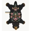 Best Doing Goods - Sort bjørne tæppe - Blooming Black Bear - Large - 143x97 cm
