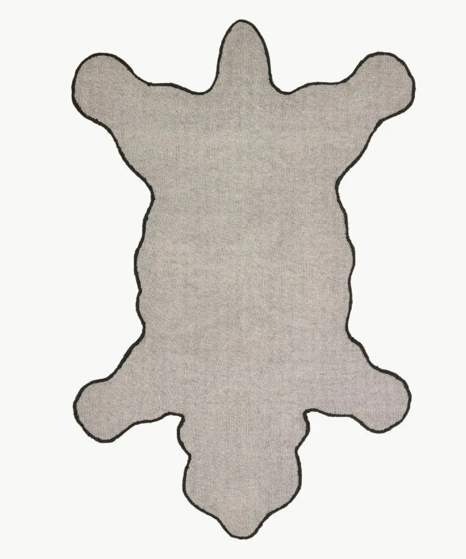 Best Doing Goods - Sort bjørne tæppe - Blooming Black Bear - Large - 143x97 cm