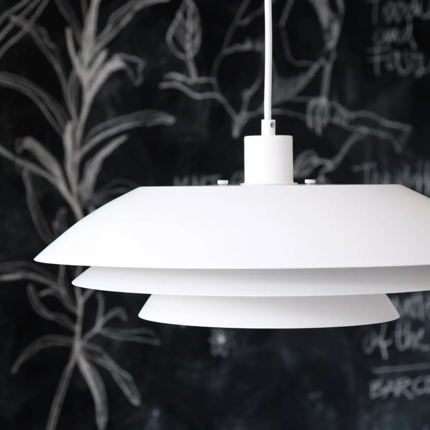 New Dyberg Larsen - DL45 pendel Lampe - Mat hvid, 45 cm x 13 cm