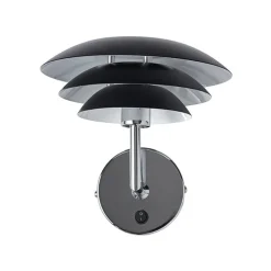 New Dyberg Larsen - DL20 Væglampe - Sort, H: 23 x D: 23 cm
