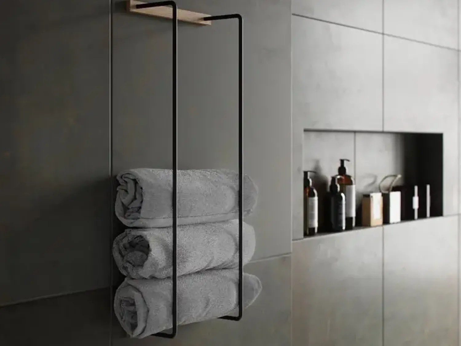 Clearance By Wirth Ekta Living - Håndklædeholder - Towel Rack - Olieret Eg
