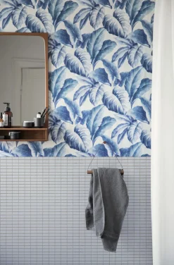 Clearance By Wirth Ekta Living - Håndklædeholder - Towel hanger - Røget eg/Læder