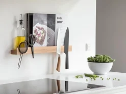 Online By Wirth Ekta Living - Knivmagnet Hylde - Magnet Shelf - Nature Eg - 60 cm