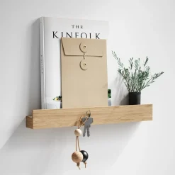Hot By Wirth Ekta Living - Knivmagnet Hylde - Magnet Shelf - Nature Eg - 40 cm