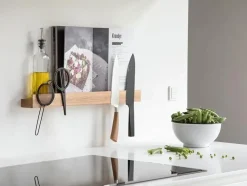 Hot By Wirth Ekta Living - Knivmagnet Hylde - Magnet Shelf - Nature Eg - 40 cm