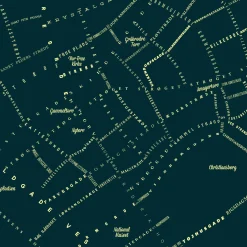 New EMKLAMIDE Enklamide - Typemap - København I - nat - 70x100 cm