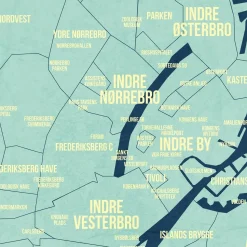 Online EMKLAMIDE Enklamide - Typemap - København map - nat - 70x100 cm